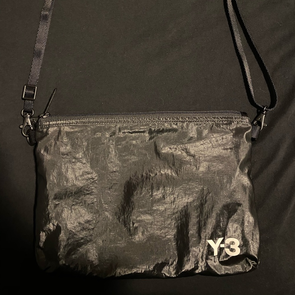 Y-3 LOGO PRINT SHOULDER BAG